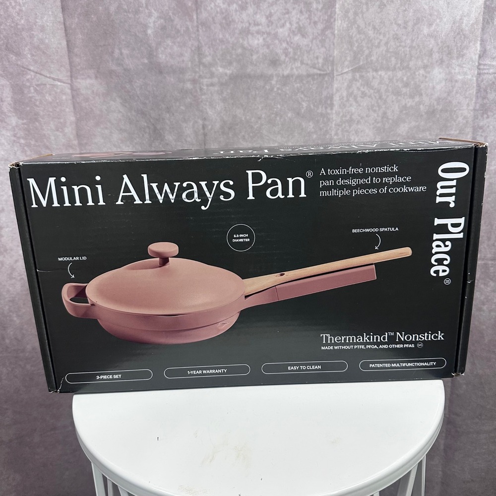Our Place Mini Always Pan Spice 8.5 Inch Nonstick 3 Piece Set Thermakind Ceramic